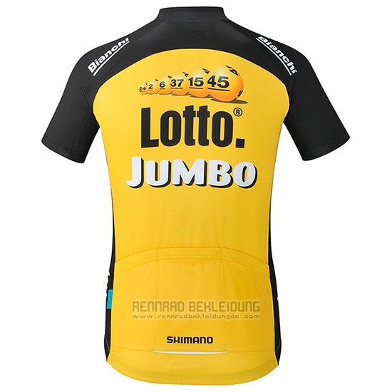 2017 Fahrradbekleidung Lotto NL Jumbo Jumbo Gelb Trikot Kurzarm und Tragerhose - zum Schließen ins Bild klicken